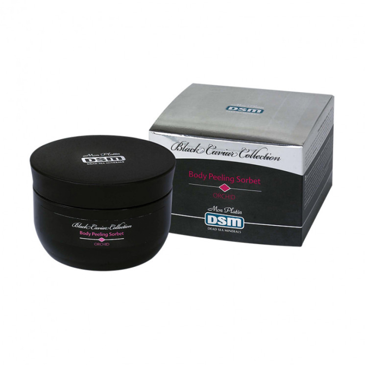 Сорбе-пилинг для тела с экстрактами орхидеи, черной икры и витаминными капсулами Black Caviar