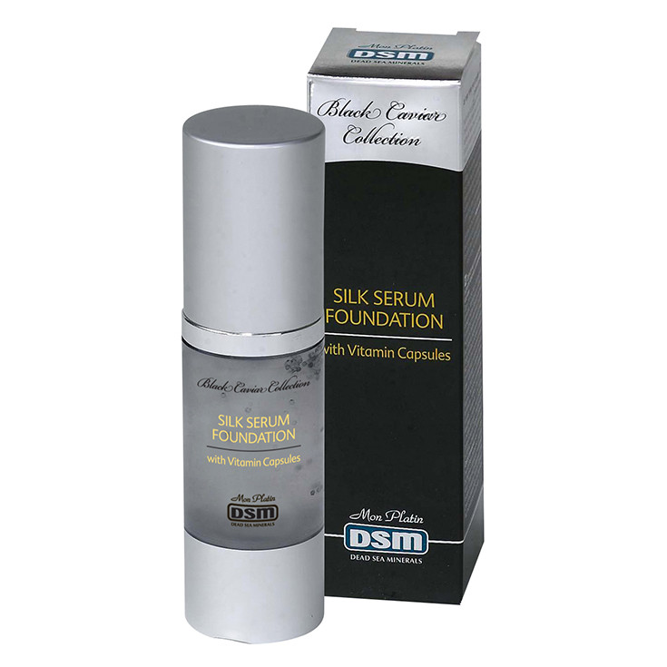 Сыворотка-основа с экстрактом шелка и витаминными капсулами BlackCaviar 30ml