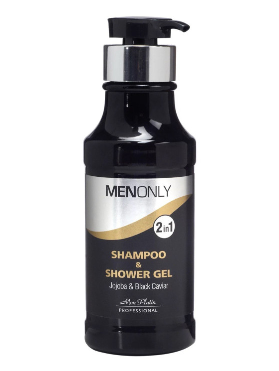Мужской шампунь и гель для душа 2-в-1 Black Caviar Men Shampoo Mon Platin Professional